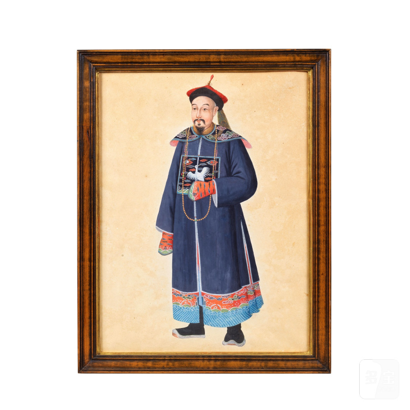 中國畫家 約一八零零年 滿族貝子及仕女圖 水粉紙本 裝框 | CHINESE ARTIST (CIRCA 1800) - 图5